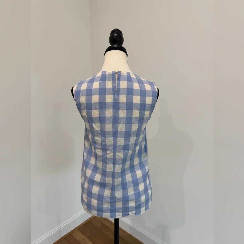 💙 J.Crew Blue & White Plaid Tank Top 🌸 Women’s Size 00